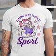 Reading Is My Favorite Sport Saying Quote Book Lovers Unisex Jersey T-Shirt