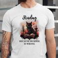 Reading Because Murder Is Wrong Books And Cats Book Lovers Unisex Jersey T-Shirt