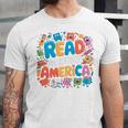 Reads Across Tee America Reading Teacher Books Reader Kids Unisex Jersey T-Shirt