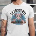 Readsolotl Book Lover Reading Axolotl Kids Reader Unisex Jersey T-Shirt Readsolotl Book Lover Reading Axolotl Kids Reader Unisex Jersey T-Shirt