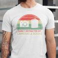 Retro Easily Distracted By Cameras & Books Photography Unisex Jersey T-Shirt Retro Easily Distracted By Cameras & Books Photography Unisex Jersey T-Shirt