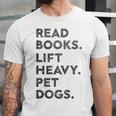 Retro Gym Book Lover Read Books Lift Heavy Pet Dogs Unisex Jersey T-Shirt Retro Gym Book Lover Read Books Lift Heavy Pet Dogs Unisex Jersey T-Shirt