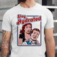 Retro Vampire Book Cover Style Stay Hydrated Halloween Unisex Jersey T-Shirt Retro Vampire Book Cover Style Stay Hydrated Halloween Unisex Jersey T-Shirt