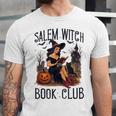 Salem Witch Book Club Bookish Retro Halloween Cat Unisex Jersey T-Shirt Salem Witch Book Club Bookish Retro Halloween Cat Unisex Jersey T-Shirt