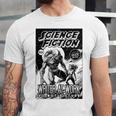 Science Fiction Writer At Work Vintage Book Cover Unisex Jersey T-Shirt Science Fiction Writer At Work Vintage Book Cover Unisex Jersey T-Shirt