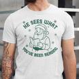 He Sees What You'Ve Been Reading Christmas Bookish Santa Premium Tri-Blend Unisex Jersey T-Shirt He Sees What You'Ve Been Reading Christmas Bookish Santa Premium Tri-Blend Unisex Jersey T-Shirt