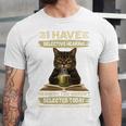 i Have Selective Hearing Cat Coffee Books Retro Unisex Jersey T-Shirt