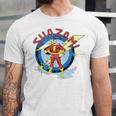 Shazam Comic Book Art Heroic Portrait Vintage Unisex Jersey T-Shirt