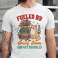 Smut Reader Cat Lover Fueled By Smutty Books & Cat Snuggles For Men Women Unisex Jersey T-Shirt