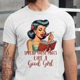 Smutty Spicy Book Reader Spread Those Pages Like A Good Girl Unisex Jersey T-Shirt Smutty Spicy Book Reader Spread Those Pages Like A Good Girl Unisex Jersey T-Shirt