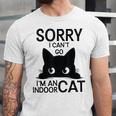 Sorry I Can't Go I'm An Indoor Cat Introvert Cats Unisex Jersey T-Shirt