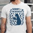 Sorry I'm Booked Cat Reading Book Boho Flowers Vintage Unisex Jersey T-Shirt Sorry I'm Booked Cat Reading Book Boho Flowers Vintage Unisex Jersey T-Shirt