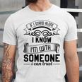 If I Stand Alone I Know I'm With Someone I Trust Introvert Unisex Jersey T-Shirt If I Stand Alone I Know I'm With Someone I Trust Introvert Unisex Jersey T-Shirt