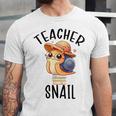 Teacher Snail With Glasses On Books Cute Pre-K Kindergarten Unisex Jersey T-Shirt Teacher Snail With Glasses On Books Cute Pre-K Kindergarten Unisex Jersey T-Shirt