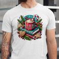 Vintage Cozy Winter Hot Cocoa Books Gingerbread Book Lovers Unisex Jersey T-Shirt Vintage Cozy Winter Hot Cocoa Books Gingerbread Book Lovers Unisex Jersey T-Shirt