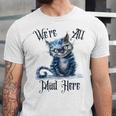 We'Re All Mad Here Cheshire Cat Alice Wonderland Book Kids Unisex Jersey T-Shirt