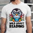 Wild About Reading Book Lover Penguin Unisex Jersey T-Shirt