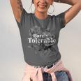 Barely Tolerable Shirt Floral Book Lover Quote Bookish Unisex Jersey T-Shirt Barely Tolerable Shirt Floral Book Lover Quote Bookish Unisex Jersey T-Shirt