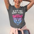 Bi Shy And Ready To Cry Bisexual Introvert Bi Pride Unisex Jersey T-Shirt Bi Shy And Ready To Cry Bisexual Introvert Bi Pride Unisex Jersey T-Shirt
