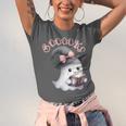 Boo Ghost Books Coquette Bow Halloween Women School Teacher Unisex Jersey T-Shirt Boo Ghost Books Coquette Bow Halloween Women School Teacher Unisex Jersey T-Shirt