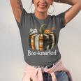 Boo-Kmarked Fall Pumpkin Books Halloween Teacher Teaching Unisex Jersey T-Shirt
