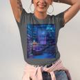Book Library Bookshelf Armchair Window Pattern Print Unisex Jersey T-Shirt