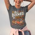 All Booked For Fall Pumpkin Books Thanksgiving Autumn Leaves Unisex Jersey T-Shirt All Booked For Fall Pumpkin Books Thanksgiving Autumn Leaves Unisex Jersey T-Shirt