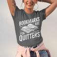 Bookmarks Quote Library Book Reader Unisex Jersey T-Shirt