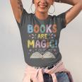 Books Are Magic Whimsical Retro Bookworm Unisex Jersey T-Shirt