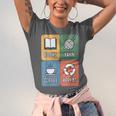 Books Yarn Coffee Repeat Crocheting Unisex Jersey T-Shirt