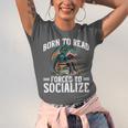 Born To Read Forced To Socialize Dragon Books Reading Unisex Jersey T-Shirt
