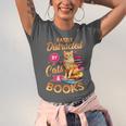 Cat Shirts For Women Book Lover Shirt Cats And Books Unisex Jersey T-Shirt