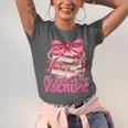 Coquette Bow All Booked For Valentines Teacher Book Unisex Jersey T-Shirt Coquette Bow All Booked For Valentines Teacher Book Unisex Jersey T-Shirt