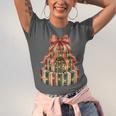 Coquette Christmas Book Tree Xmas Lights Librarian Teacher Unisex Jersey T-Shirt Coquette Christmas Book Tree Xmas Lights Librarian Teacher Unisex Jersey T-Shirt