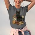 Cute Cat Book Flowers Unisex Jersey T-Shirt Cute Cat Book Flowers Unisex Jersey T-Shirt