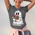 Cute Ghost Holding Books Bookish Christmas Unisex Jersey T-Shirt