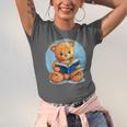 Cute Teddy Bear Reading Book Fun Unisex Jersey T-Shirt