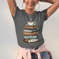 Drink Coffee Read Books Be Happy Caffeine Espresso Unisex Jersey T-Shirt Drink Coffee Read Books Be Happy Caffeine Espresso Unisex Jersey T-Shirt