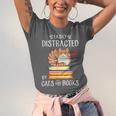 Easily Distracted By Cats And Books Reading Lover Bookish Unisex Jersey T-Shirt Easily Distracted By Cats And Books Reading Lover Bookish Unisex Jersey T-Shirt