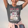 Girl Who Loves Cats And Books Cute Unisex Jersey T-Shirt