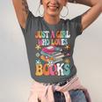 Just A Girl Who Loves Books Reading Cute Bookworm Girls Kids Unisex Jersey T-Shirt Just A Girl Who Loves Books Reading Cute Bookworm Girls Kids Unisex Jersey T-Shirt