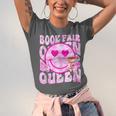 Library Book Fair Queen Vibe Groovy Tie Dye School Reading Unisex Jersey T-Shirt