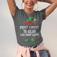 Most Likely To Read A Book Matching Christmas Elf Unisex Jersey T-Shirt Most Likely To Read A Book Matching Christmas Elf Unisex Jersey T-Shirt