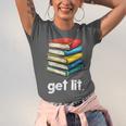 Get Lit With Books Unisex Jersey T-Shirt Get Lit With Books Unisex Jersey T-Shirt