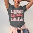 Literacy And Justice For All Book Lover Unisex Jersey T-Shirt