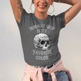 Morally Grey Is My Favorite Color Bookish Skull Unisex Jersey T-Shirt