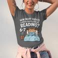 Orange Cat Reading Book 67 Six Seven Meme Unisex Jersey T-Shirt