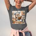 Owl Learning To Cook With Cookbook Chef Apron Stove Cooking Unisex Jersey T-Shirt