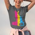 Pansexual Pride Celestial Cat Sitting Book LGBTQ Pan Colors Men Women Unisex Jersey T-Shirt Pansexual Pride Celestial Cat Sitting Book LGBTQ Pan Colors Men Women Unisex Jersey T-Shirt