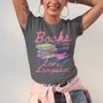 Retro Books Are My Love Language Valentine Book Lovers Unisex Jersey T-Shirt
